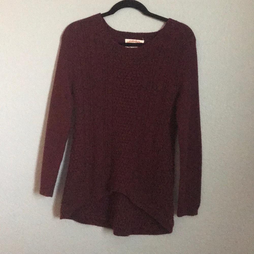 Maroon Knit Sweater